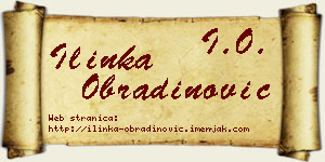 Ilinka Obradinović vizit kartica